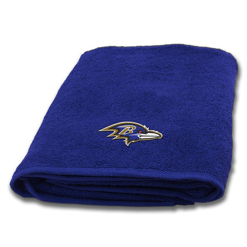 Baltimore Ravens NFL Bath Towel with Embroidered Applique Logo (25x50)