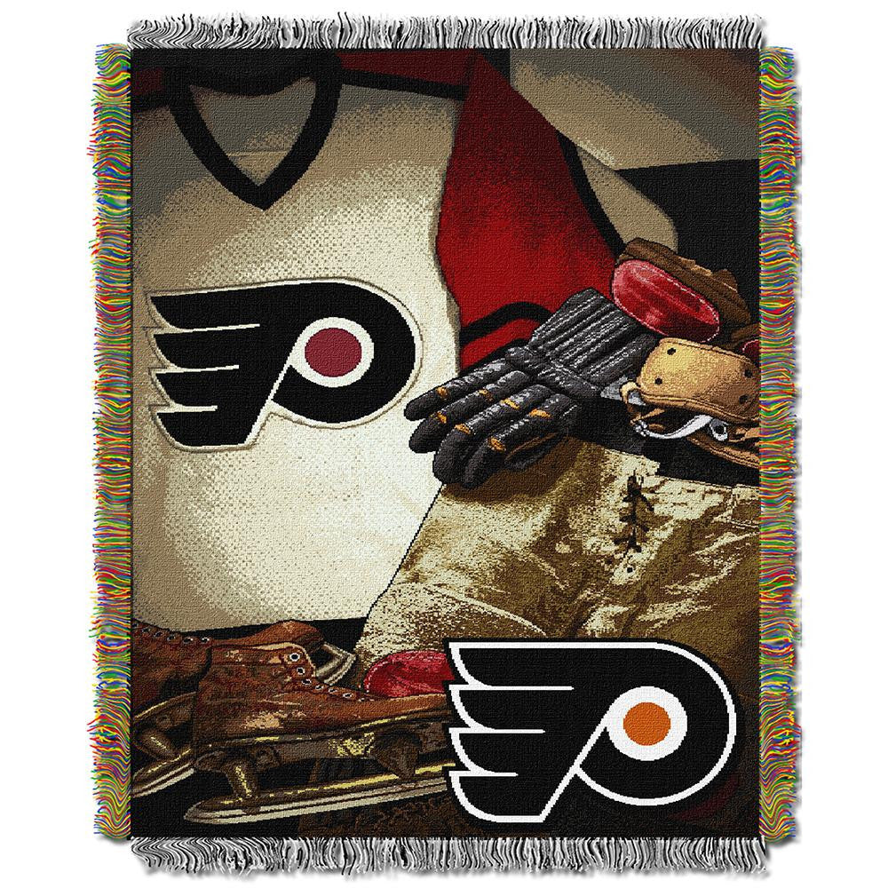 Philadelphia Flyers NHL Woven Tapestry Throw (Vintage Series) (48x60)