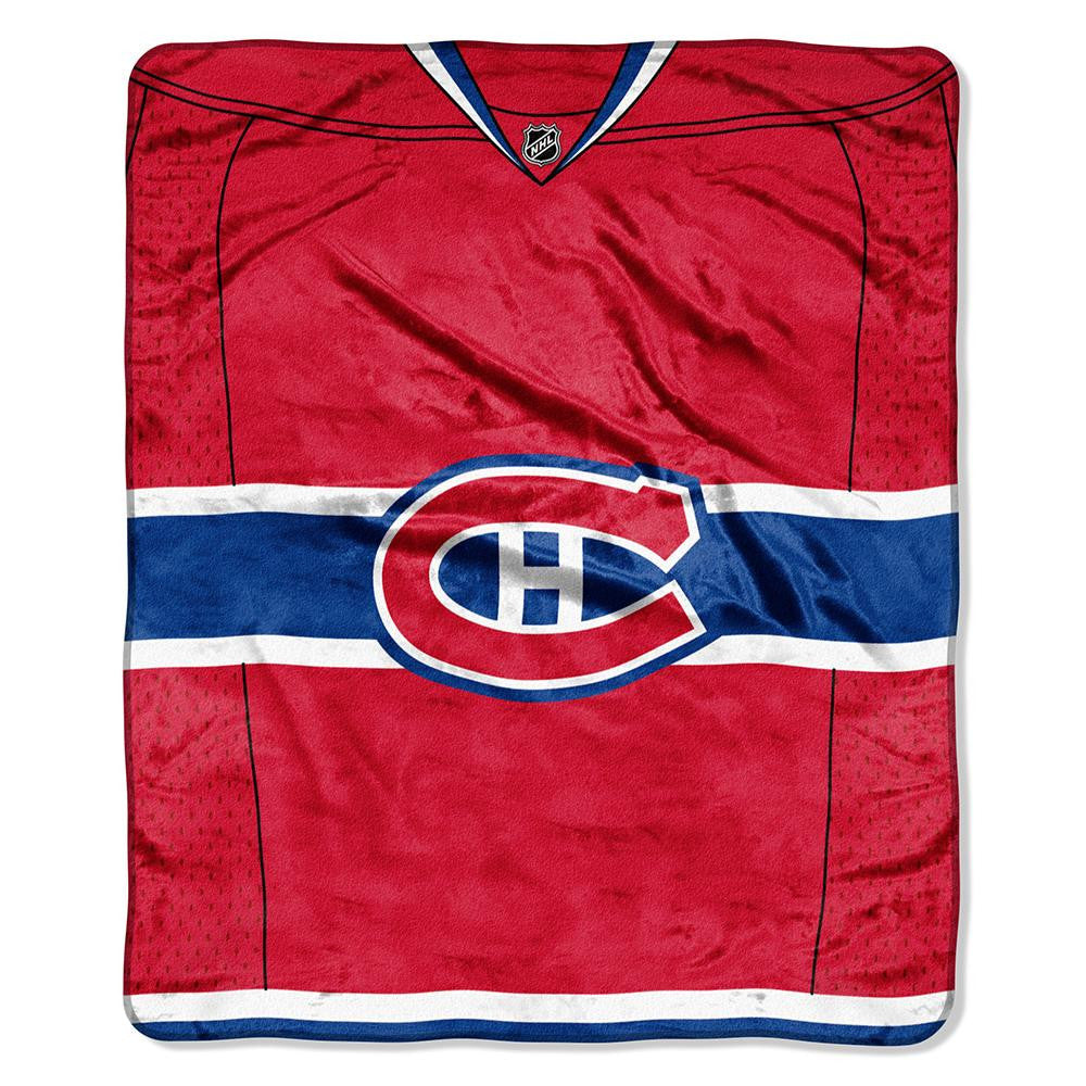 Montreal Canadiens NHL Royal Plush Raschel Blanket (Jersey Series) (50in x 60in)