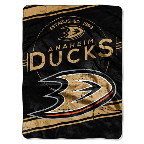 Anaheim Ducks NHL Royal Plush Raschel Blanket (Stamp Series) (60x80)