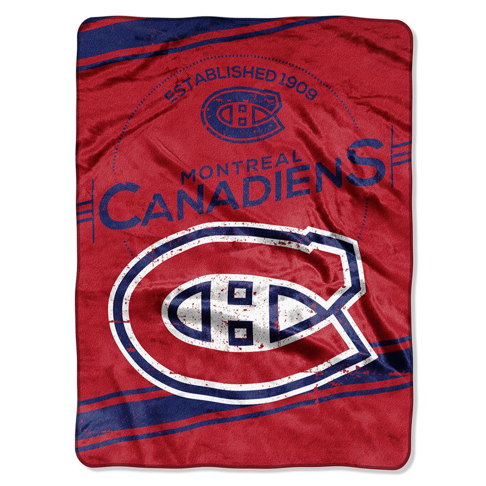 Montreal Canadiens NHL Royal Plush Raschel Blanket (Stamp Series) (60x80)