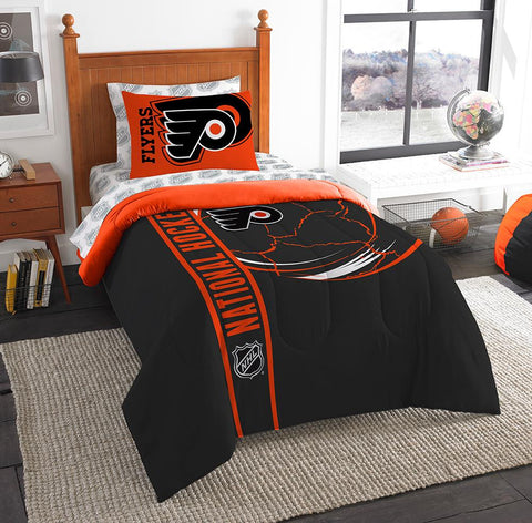 Philadelphia Flyers NHL Twin Comforter Bed in a Bag (Soft & Cozy) (64in x 86in)