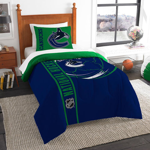Vancouver Canucks NHL Printed Comforter & Sham Set (Twin) (64 x 86)