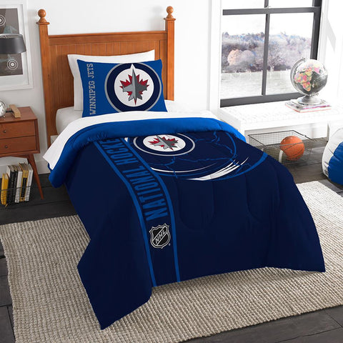 Winnipeg Jets NHL Printed Comforter & Sham Set (Twin) (64 x 86)