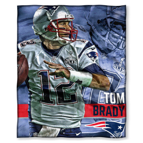 New England Patriots NFL Tom Brady Silk Touch Throw (50in x 60in)