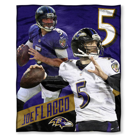 Baltimore Ravens NFL Joe Flacco Silk Touch Throw (50in x 60in)