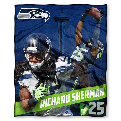 Seattle Seahawks NFL Richard Sherman Silk Touch Throw (50in x 60in)
