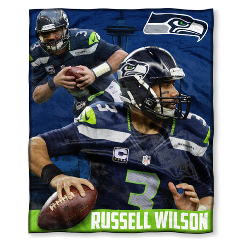 Seattle Seahawks NFL Russell Wilson Silk Touch Throw (50in x 60in)
