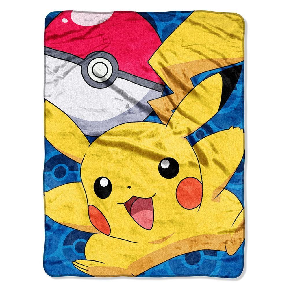 Pokemon Go Pikachu  Micro Raschel Blanket (46in x 60in)