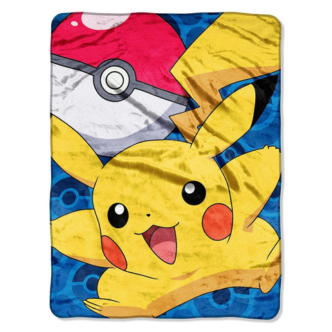 Pokemon Go Pikachu  Micro Raschel Blanket (46in x 60in)