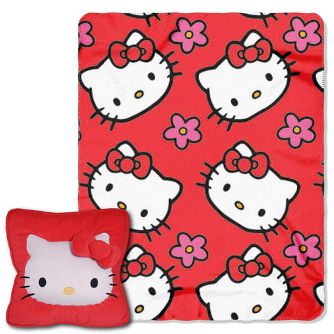 Hello Kitty (Kitty Flowers)  3D Pillow & Throw Set