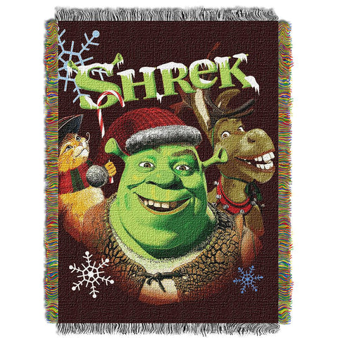 Shrek Merry Gathering  Woven Tapestry Throw (48inx60in)