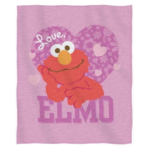 Sesame St-Love Elmo  Sweatshirt Throw (50 x 60)