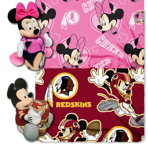 Washington Redskins NFL Mickey and Minnie Mouse Throw Combo
