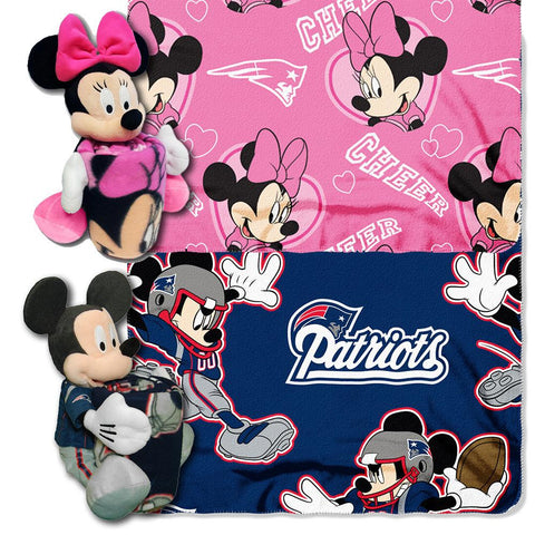 New England Patriots NFL Mickey and Minnie Mouse Throw Combo