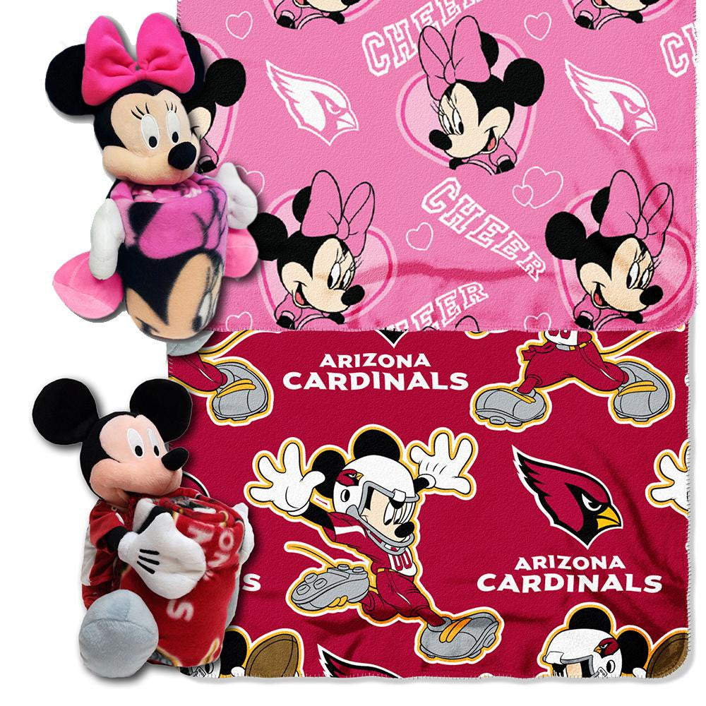 Arizona Cardinals NFL Mickey and Minnie Mouse Throw Combo