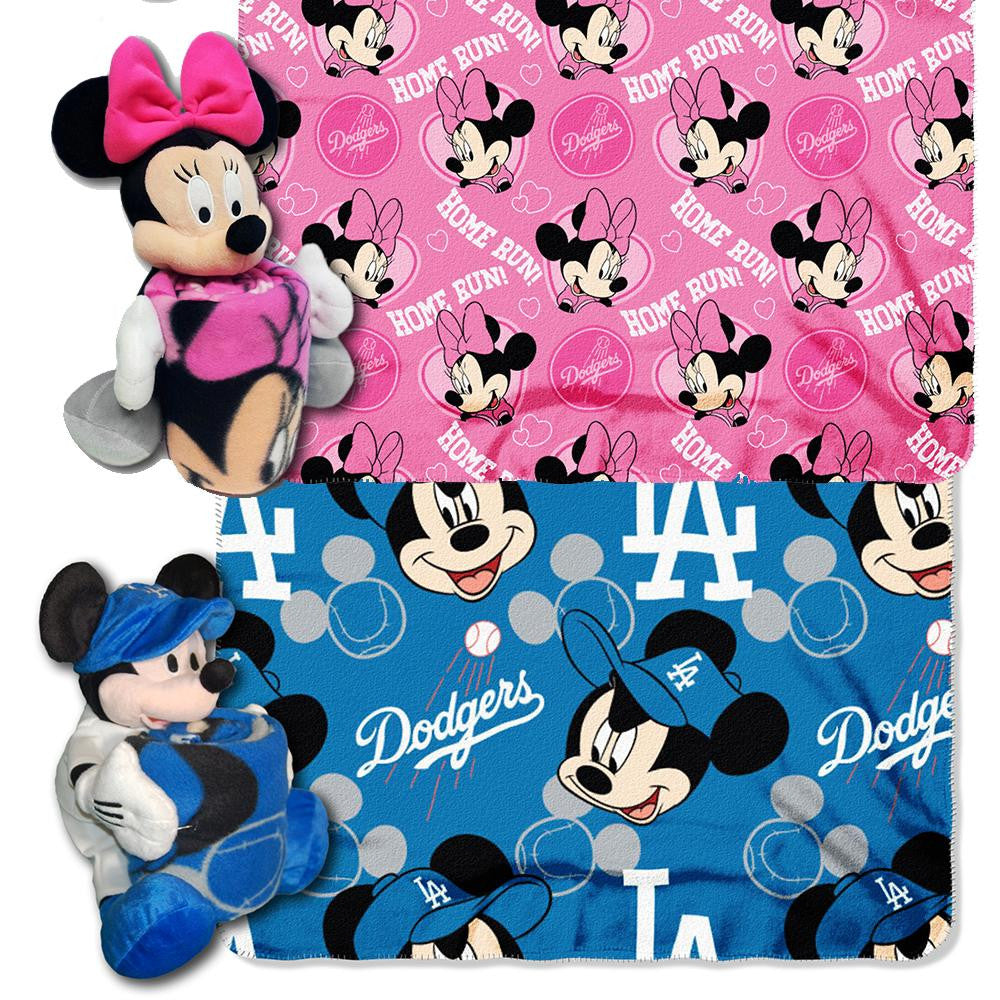 Los Angeles Dodgers MLB Mickey and Minnie Mouse Throw Combo