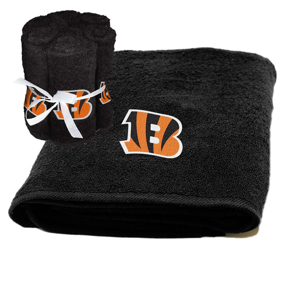 Denver Broncos NFL Applique Bath Towel and 6 Pack Washcloth Set