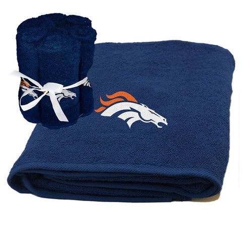 Kansas City Chiefs NFL Applique Bath Towel and 6 Pack Washcloth Set