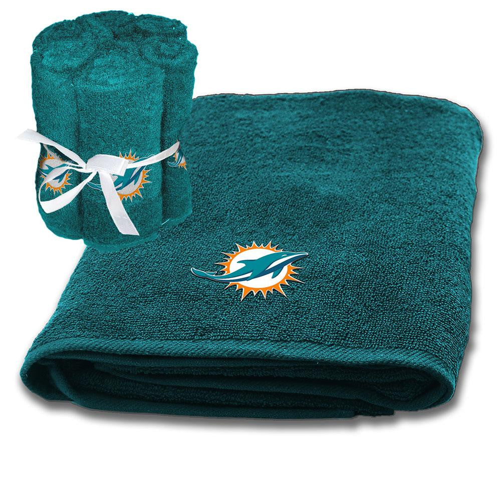New England Patriots NFL Applique Bath Towel and 6 Pack Washcloth Set