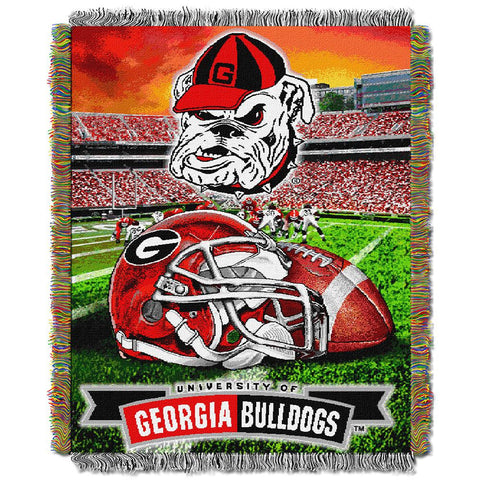 Georgia Bulldogs NCAA Woven Tapestry Throw (Home Field Advantage) (48x60)