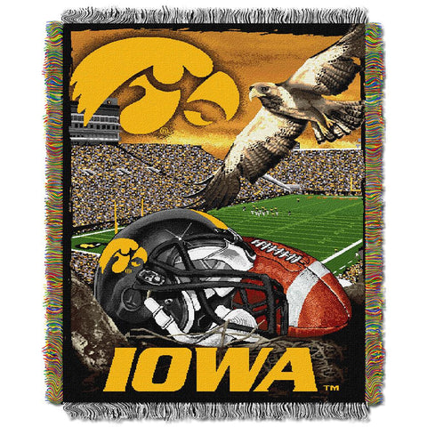 Iowa Hawkeyes NCAA Woven Tapestry Throw (Home Field Advantage) (48x60)