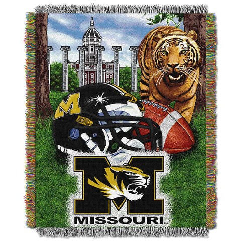 Missouri Tigers NCAA Woven Tapestry Throw (Home Field Advantage) (48x60)