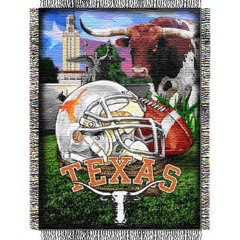 Texas Longhorns NCAA Woven Tapestry Throw (Home Field Advantage) (48x60)