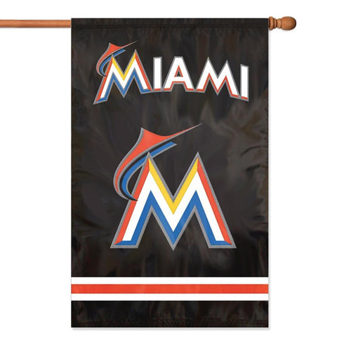 Miami Marlins MLB Applique Banner Flag (44x28)