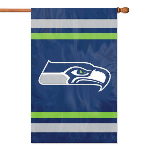 Seattle Seahawks NFL Applique Banner Flag (44x28)