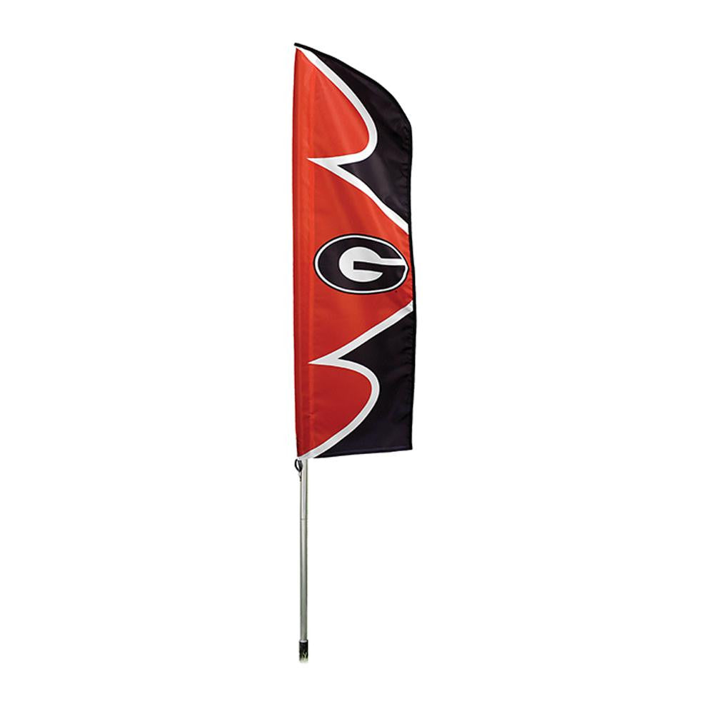 Georgia Bulldogs NCAA Swooper Flag w- Pole