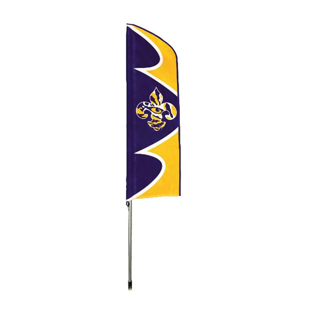 LSU Tigers NCAA Swooper Flag w- Pole