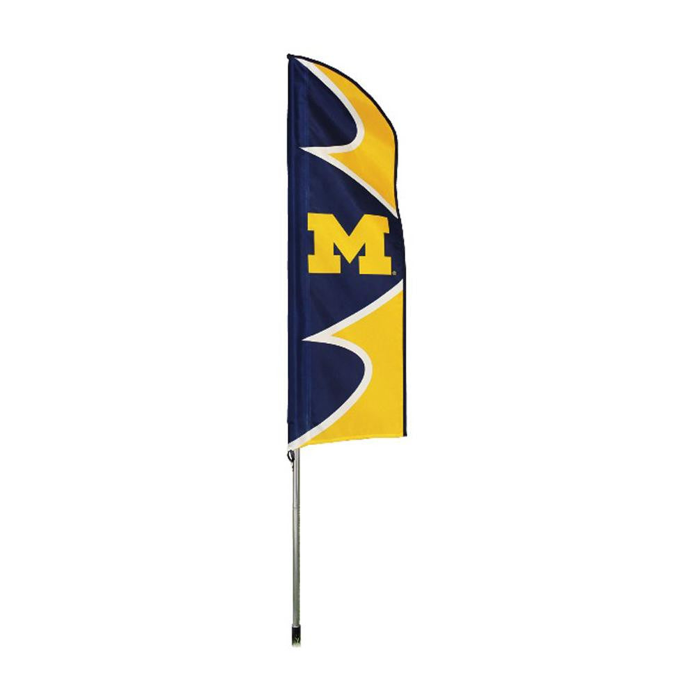 Michigan Wolverines NCAA Swooper Flag w- Pole