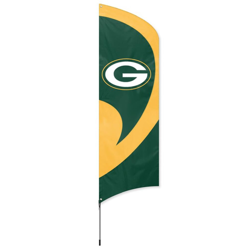 Green Bay Packers NFL Applique & Embroidered Tall Team Flag (102x30)