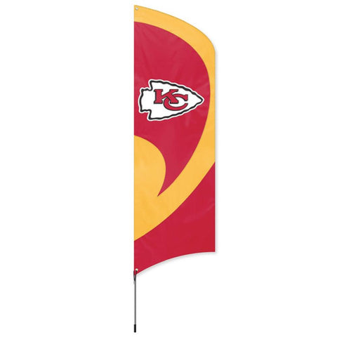 Kansas City Chiefs NFL Applique & Embroidered Tall Team Flag (102x30)