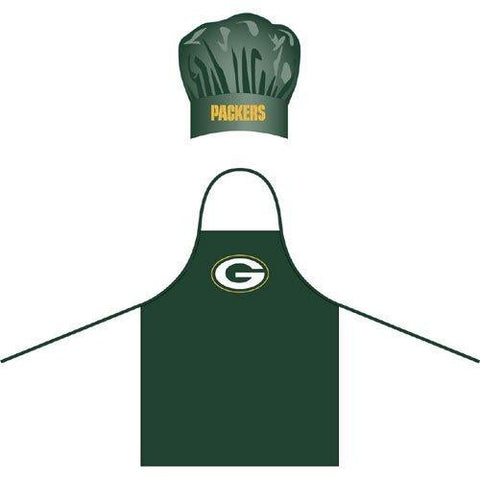 Green Bay Packers NFL Barbeque Apron and Chef's Hat