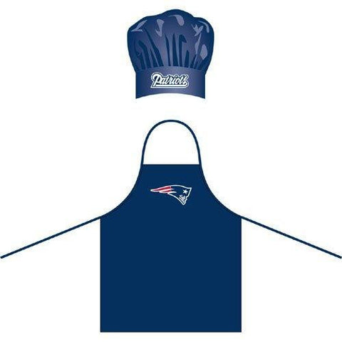 New England Patriots NFL Barbeque Apron and Chef's Hat