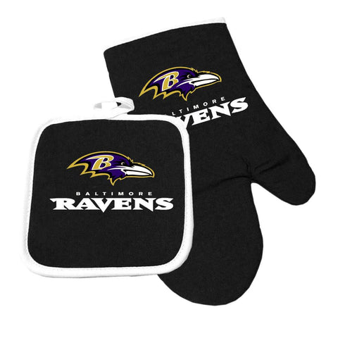 Baltimore Ravens NFL Oven Mitt and Pot Holder Set