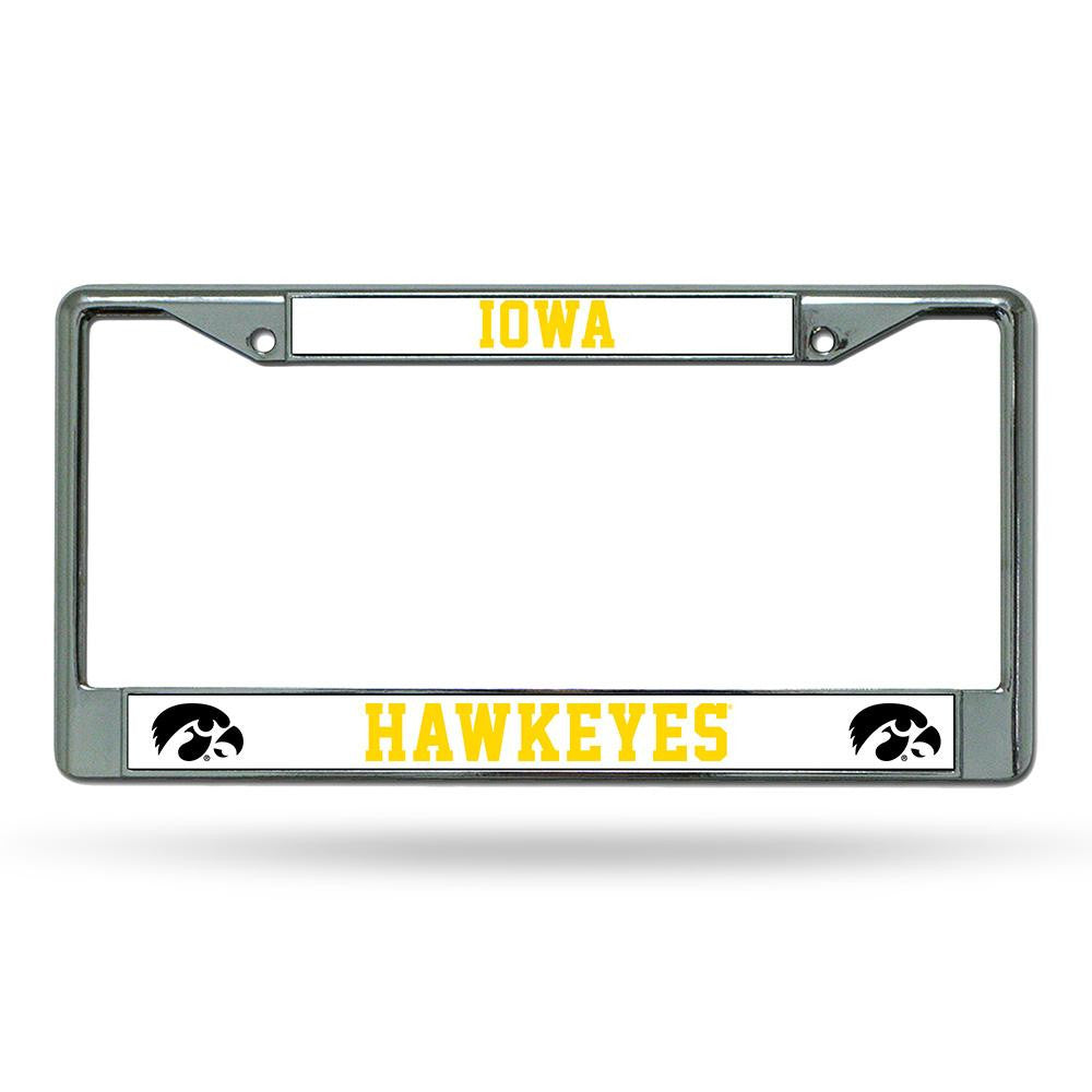 Iowa Hawkeyes NCAA Chrome License Plate Frame