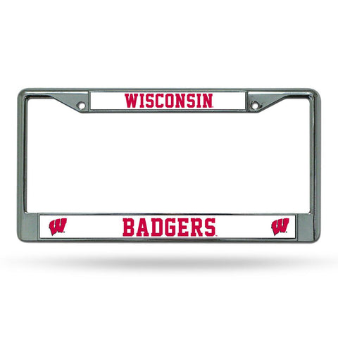 Wisconsin Badgers NCAA Chrome License Plate Frame