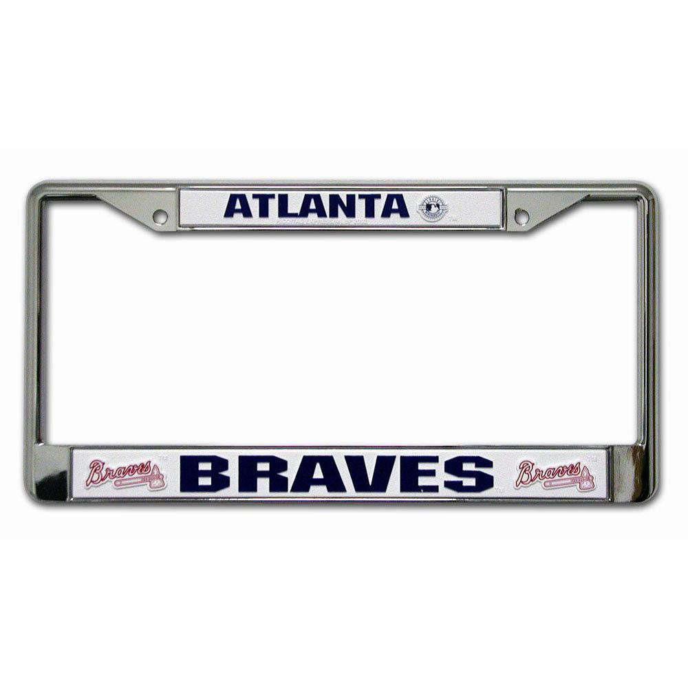 Atlanta Braves MLB Chrome License Plate Frame