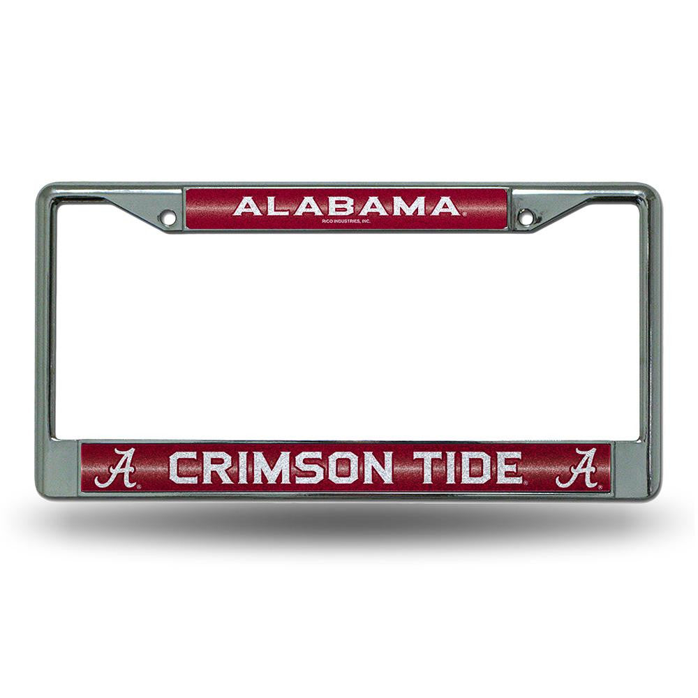 Alabama Crimson Tide NCAA Bling Glitter Chrome License Plate Frame