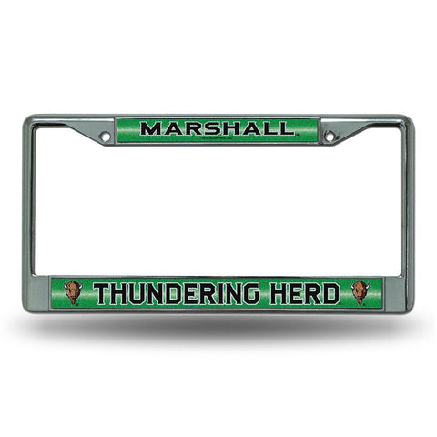 Marshall Thundering Herd NCAA Bling Glitter Chrome License Plate Frame