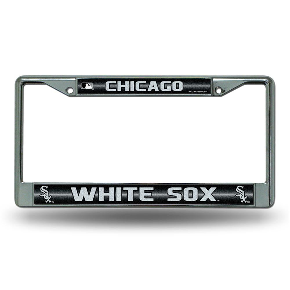 Chicago White Sox MLB Bling Glitter Chrome License Plate Frame