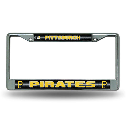 Pittsburgh Pirates MLB Bling Glitter Chrome License Plate Frame