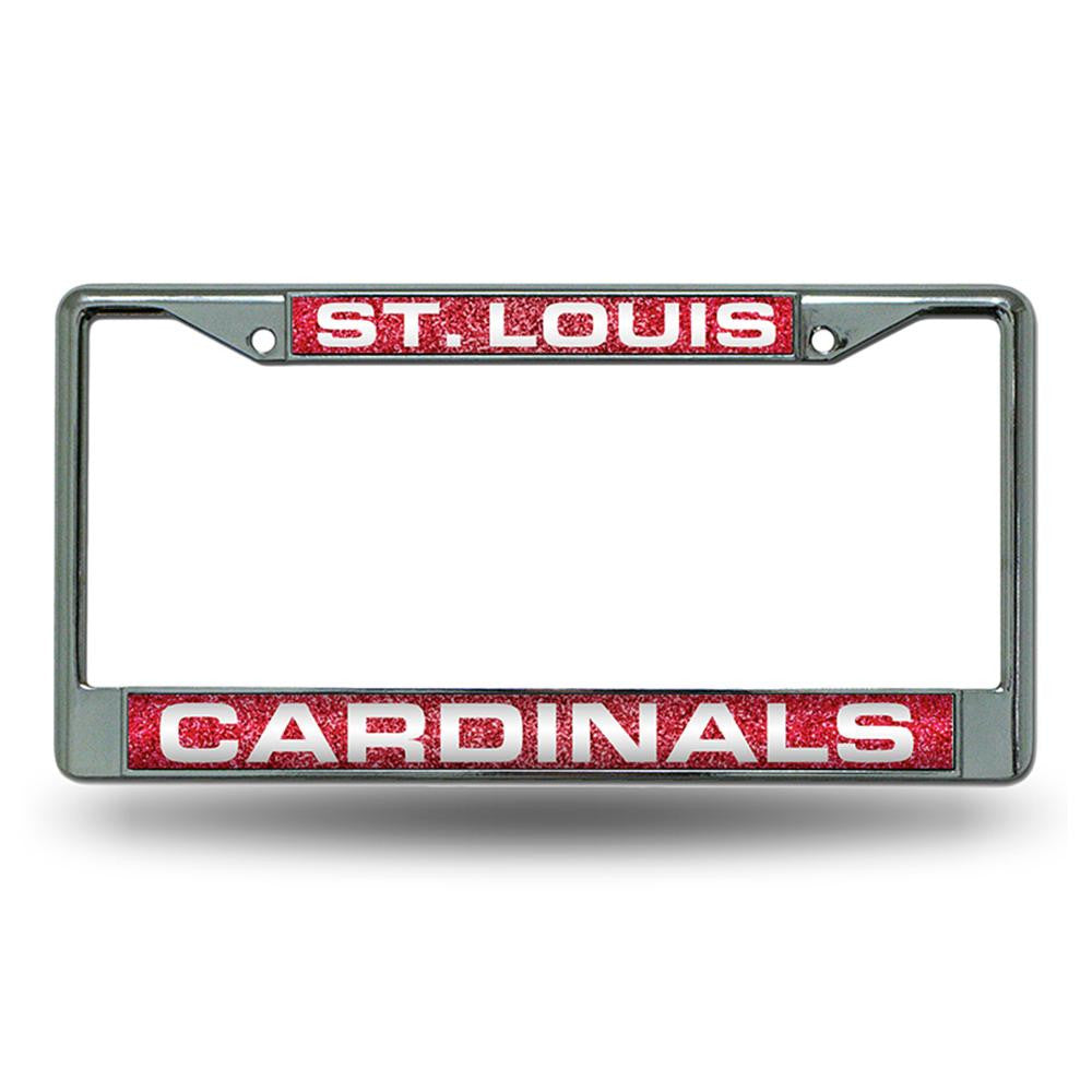 St. Louis Cardinals MLB Bling Glitter Chrome License Plate Frame