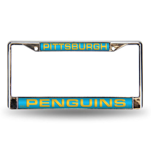 Pittsburgh Penguins NHL Laser Chrome License Plate Frame