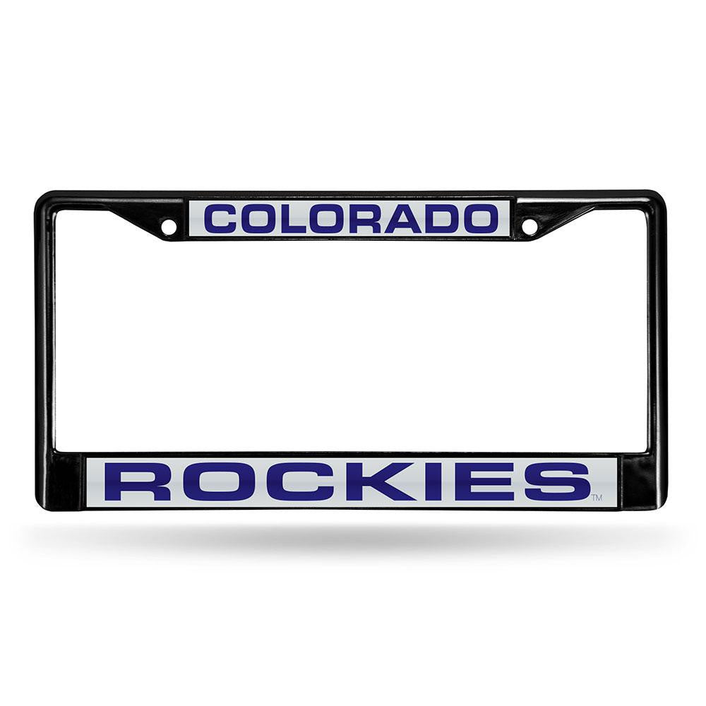 Colorado Rockies MLB Laser Cut Black License Plate Frame