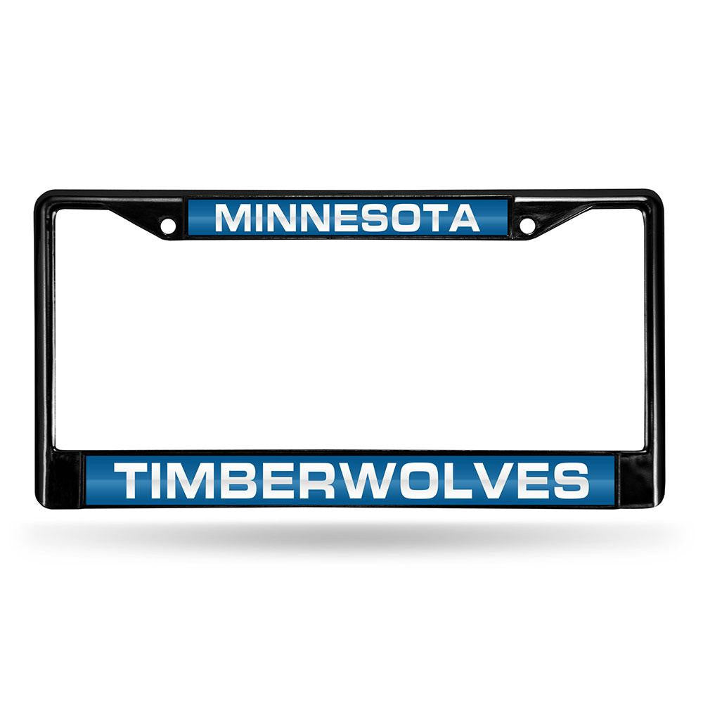 Minnesota Timberwolves NBA Black Chrome Laser Cut License Plate Frame