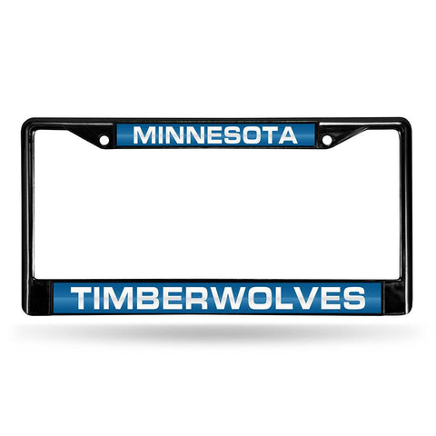 Minnesota Timberwolves NBA Black Chrome Laser Cut License Plate Frame